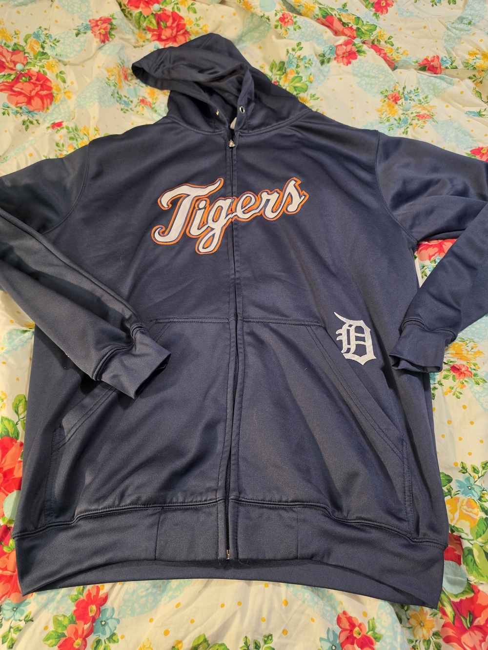 Majestic Navy Detroit Tigers Full-Zip Hoodie